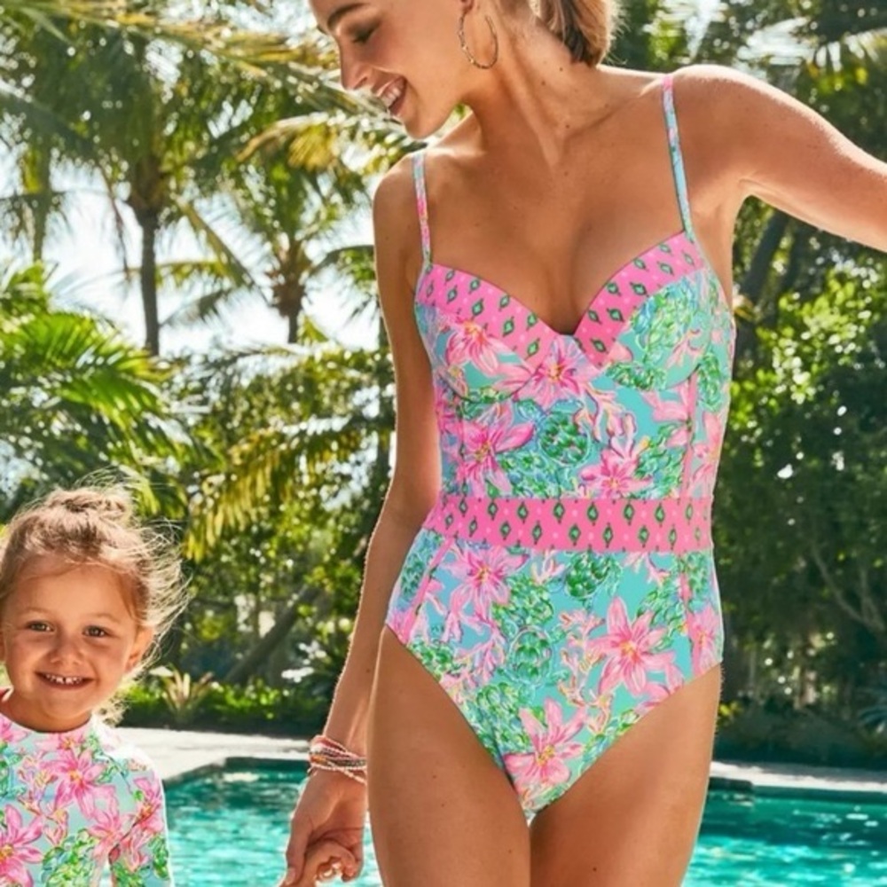 Lily Pulitzer Palma One-Piece Swimsuit Multi Swimwear Bathingsuit